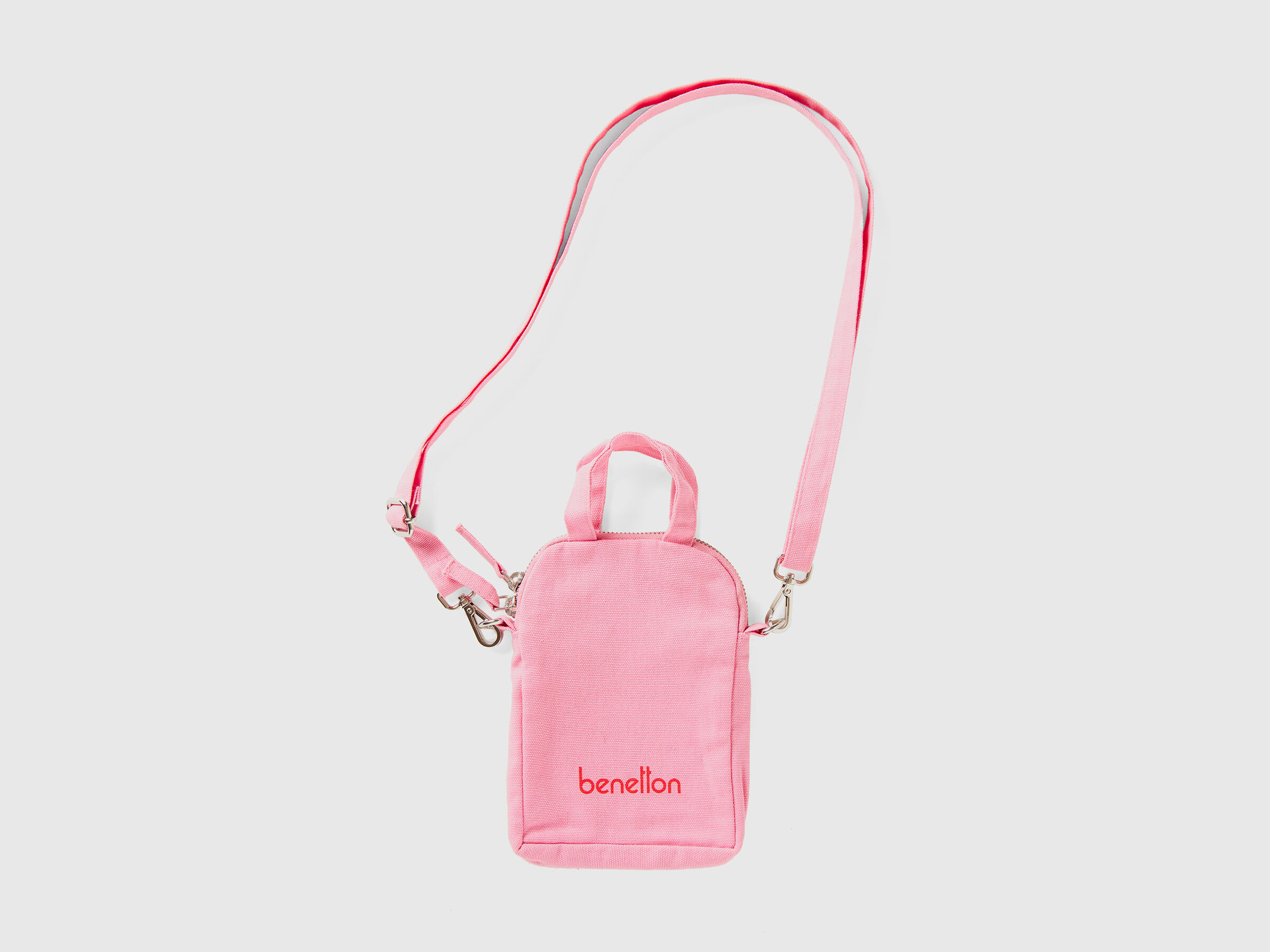 Pink cell phone holder in pure cotton image number 0