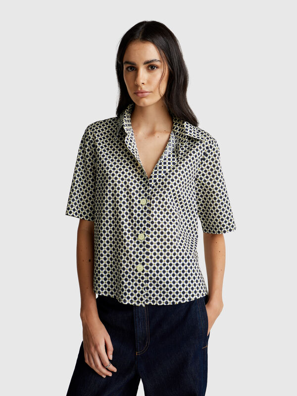 Short sleeve patterned shirt Women