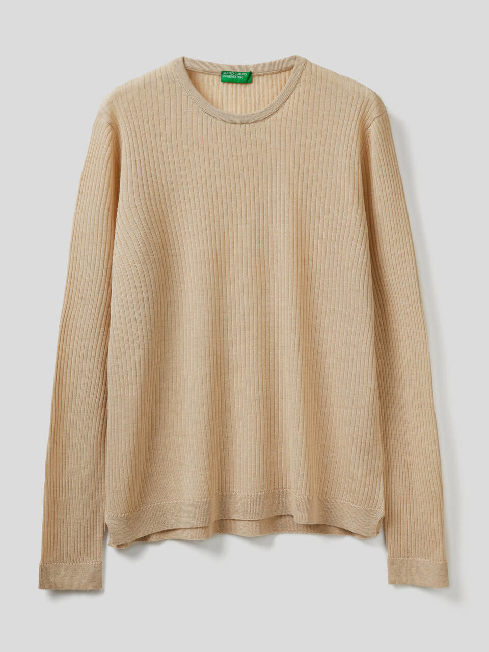 Ribbed crew neck sweater image number 1