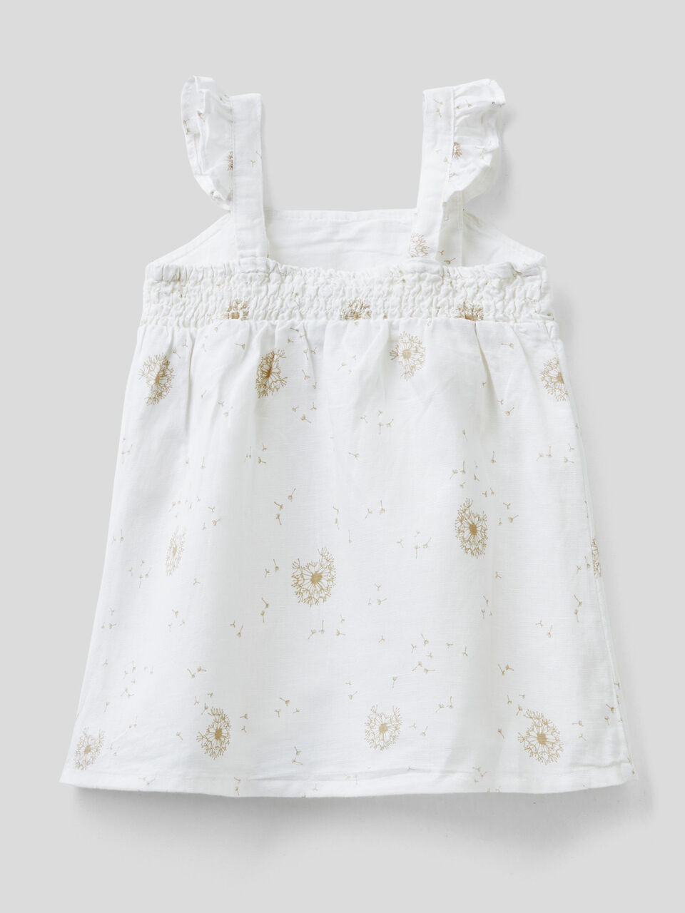 Patterned dress in linen blend image number 2