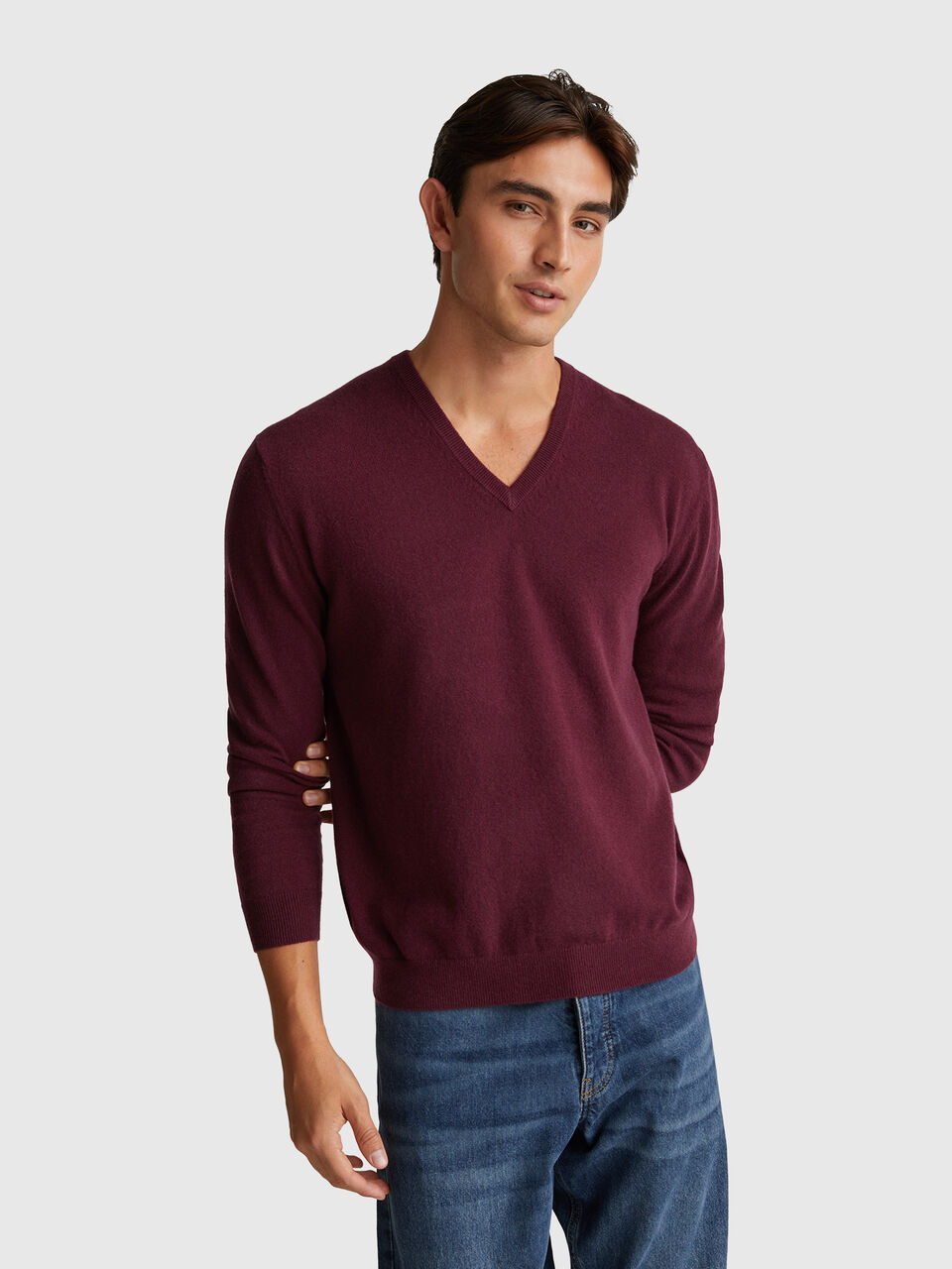 V NECK SWEATER L/S Men image number null