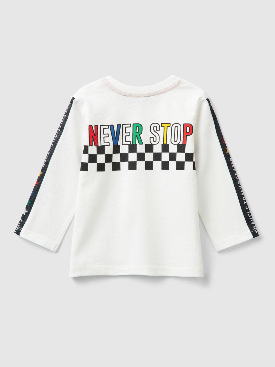T-shirt with slogan print image number 2