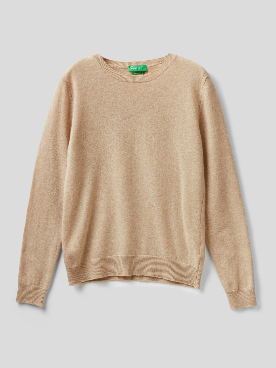 Crew neck sweater in pure virgin wool image number 1