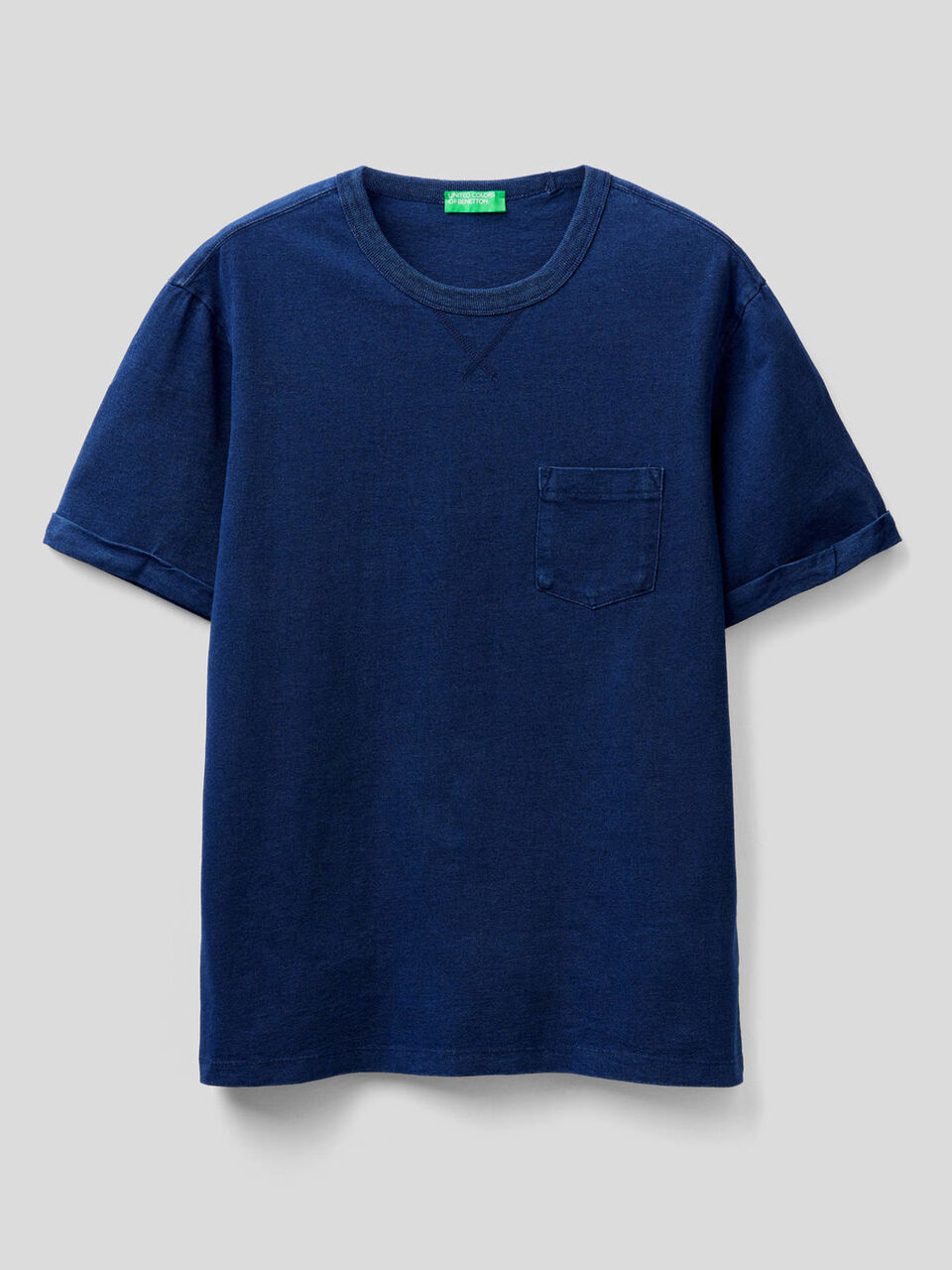 T-shirt in 100% cotton with worn look image number 1