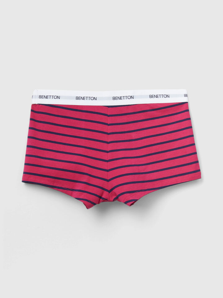 Striped boxers in stretch organic cotton image number 2