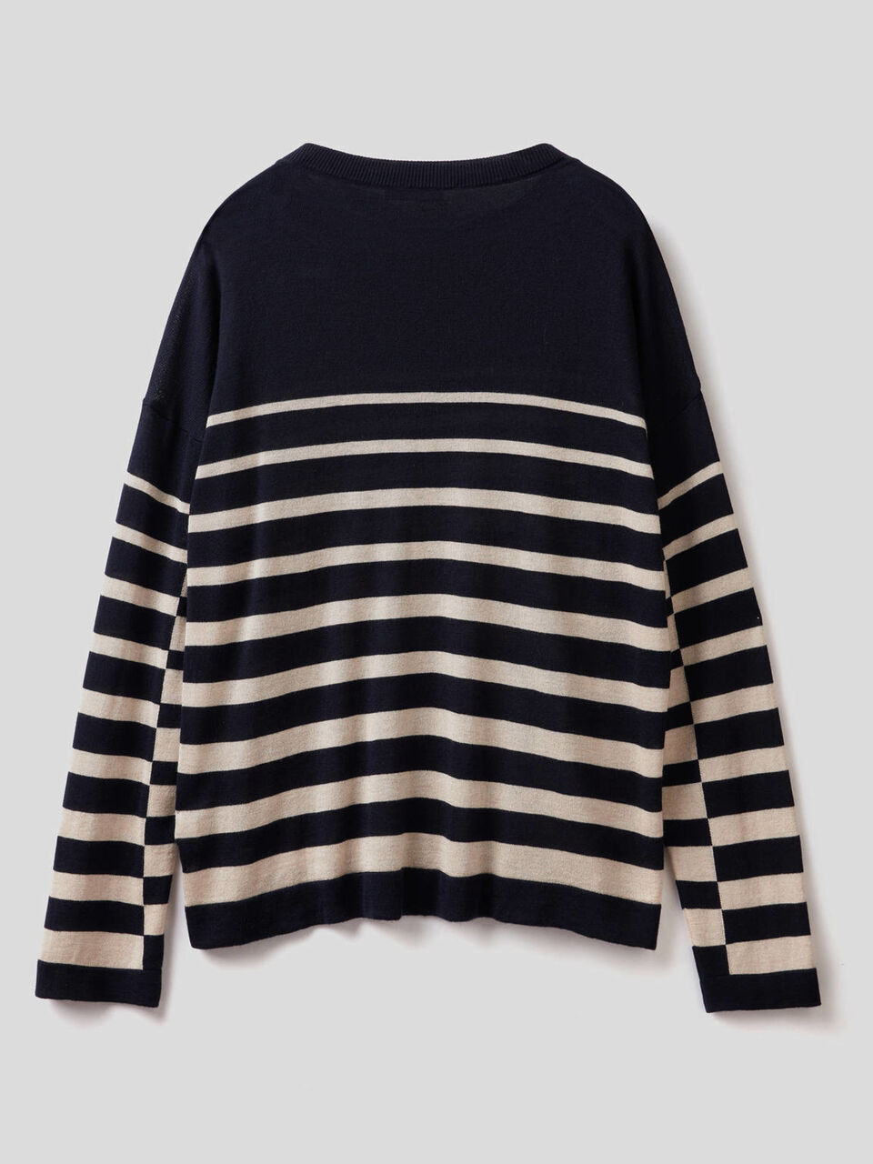 Striped sweater with button detail image number 2