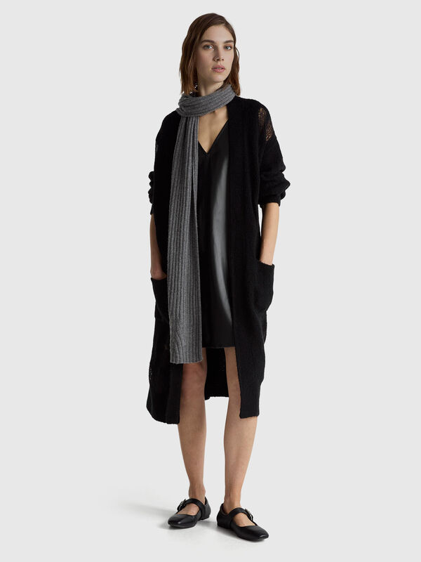 V-neck dress in imitation leather Women