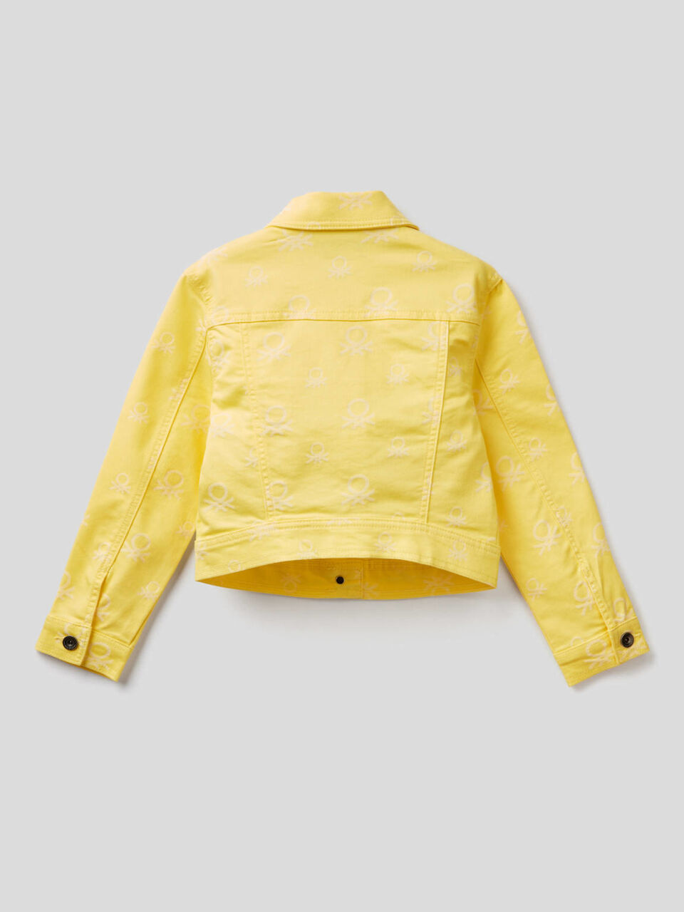 Cropped patterned logo jacket image number 2