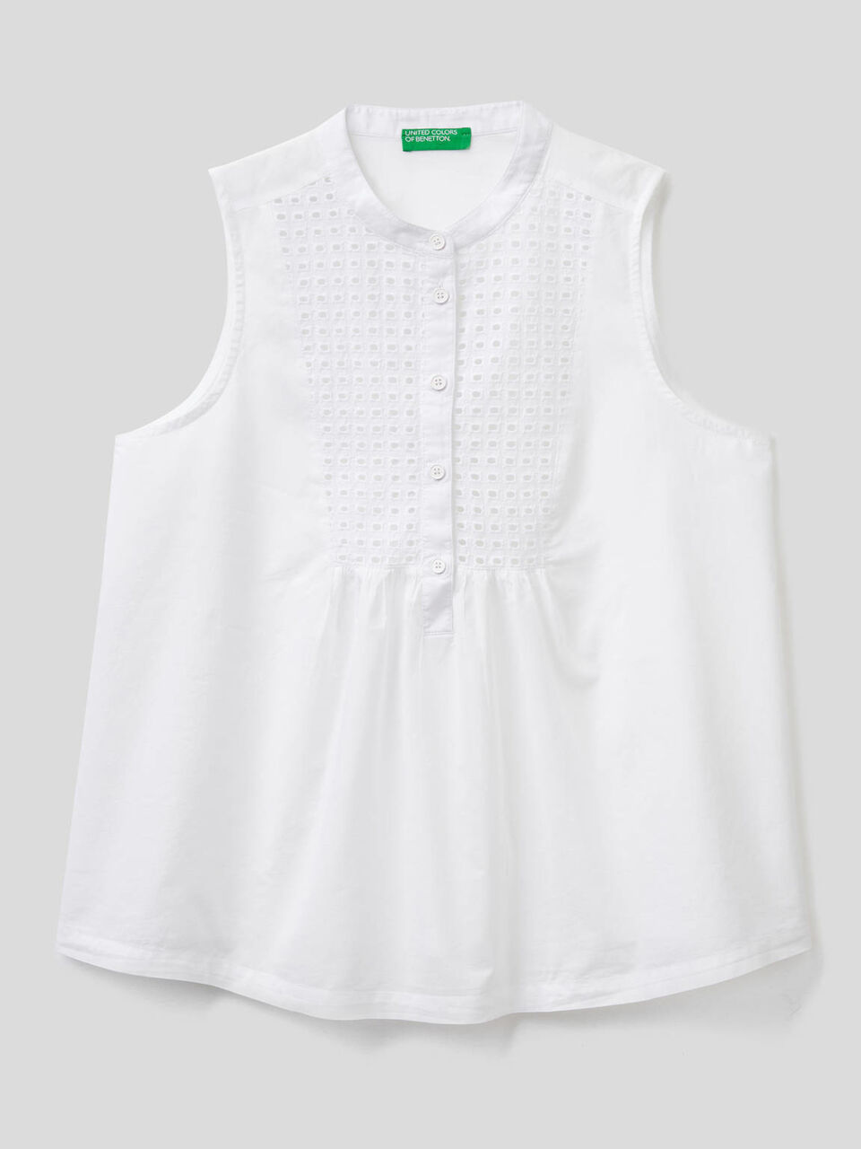 Flared blouse with embroidered chest image number 1