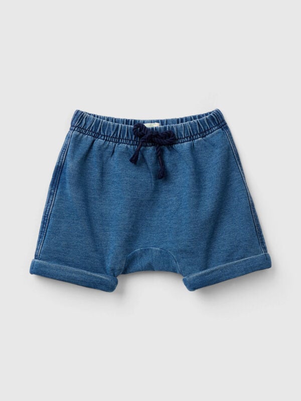 Shorts with denim look sweat patch New Born (0-18 months)