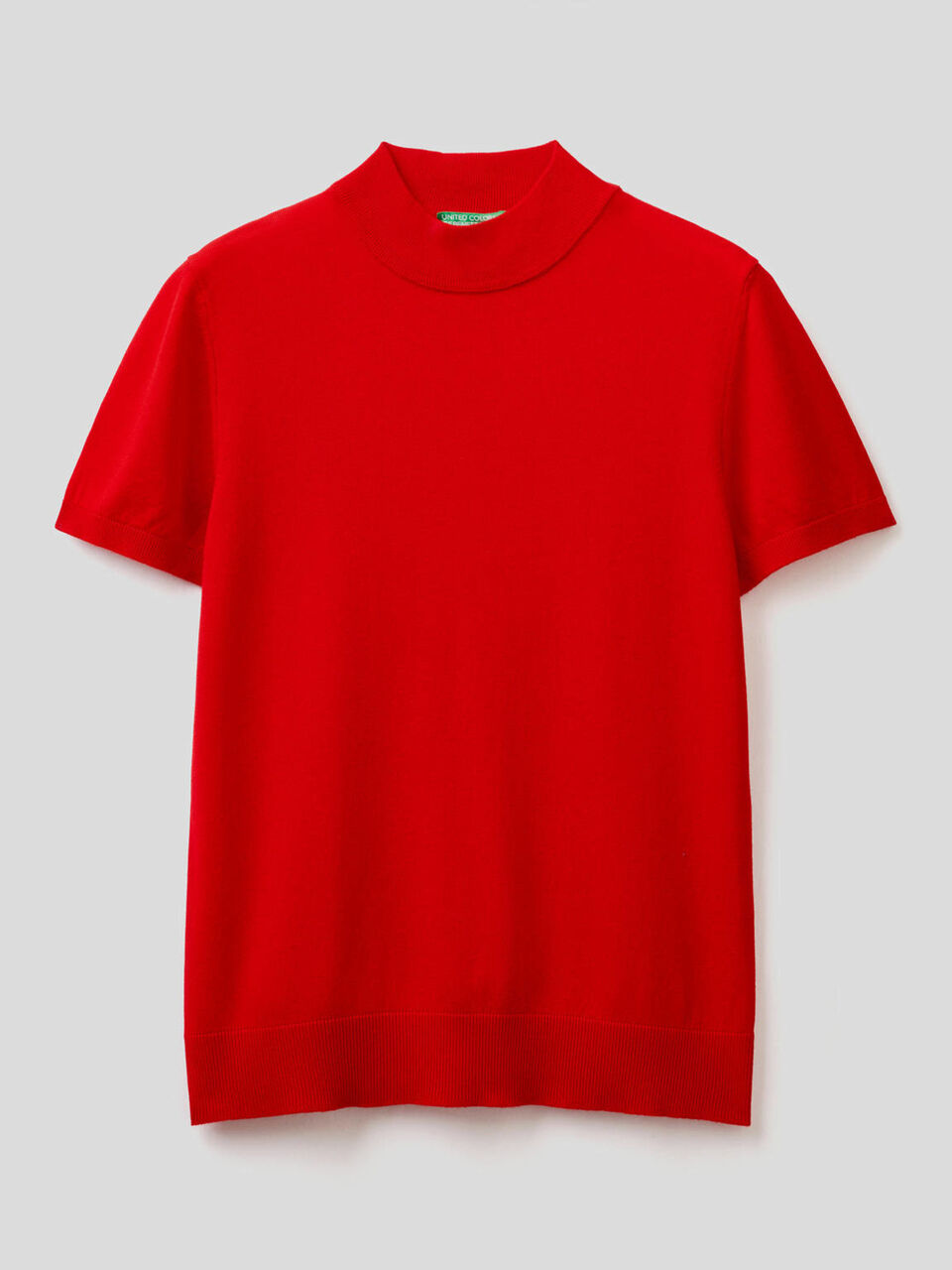 Short sleeve turtleneck sweater image number 1