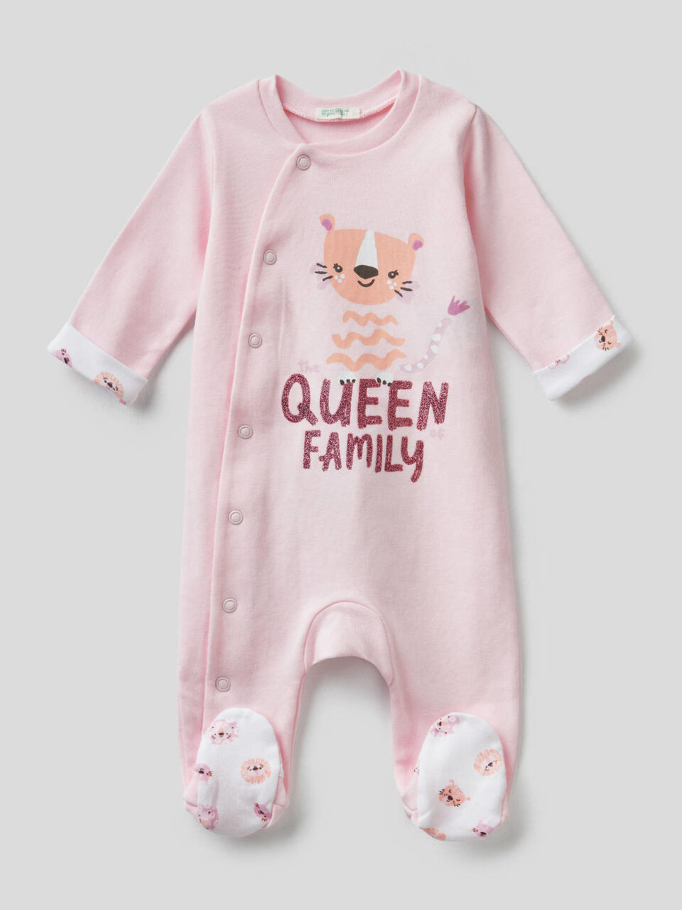 Onesie in organic cotton with print image number 1