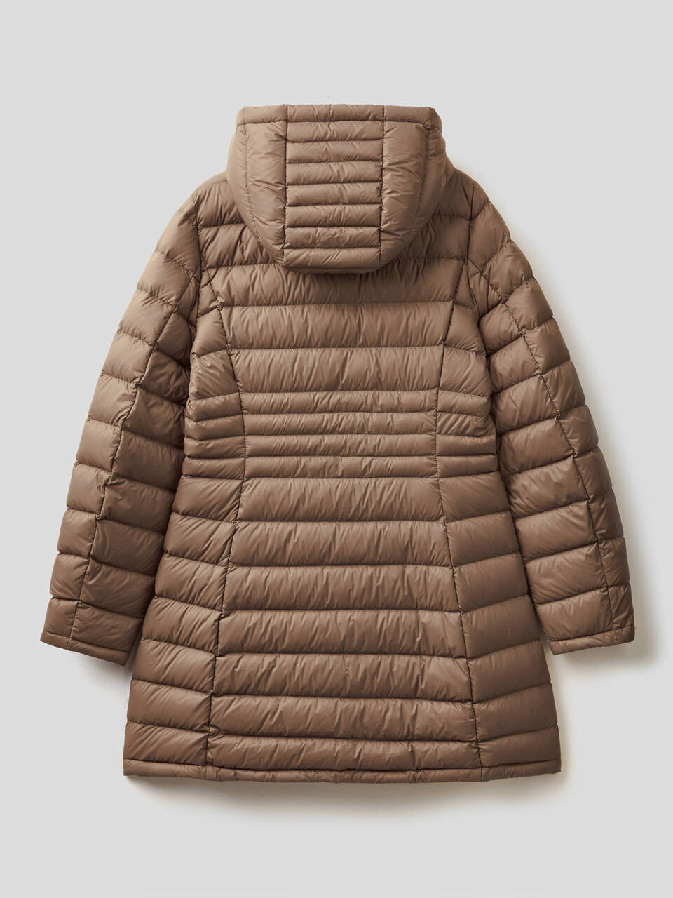 Waisted puffer jacket with hood image number 2