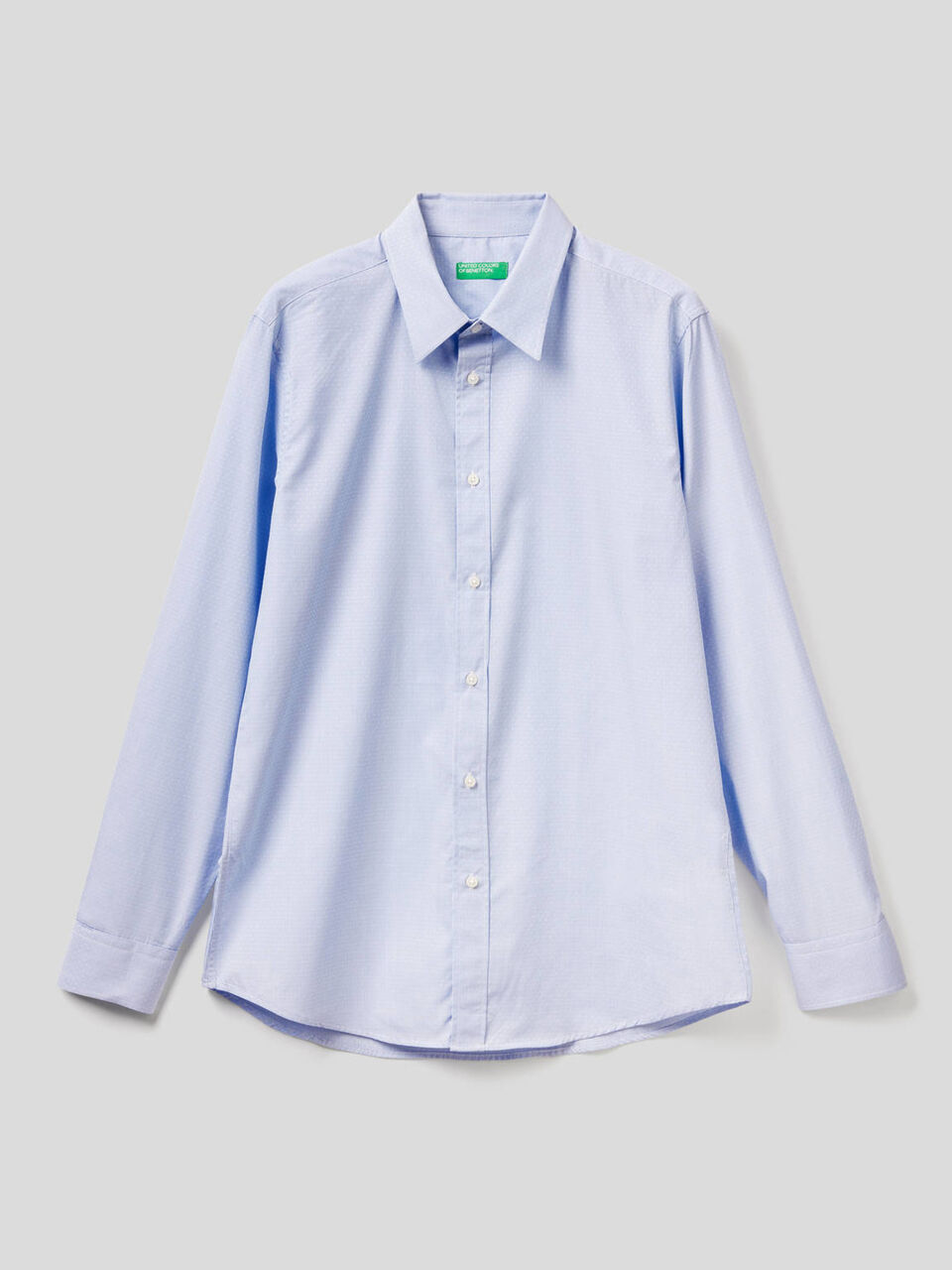 Slim fit shirt in print cotton image number 1