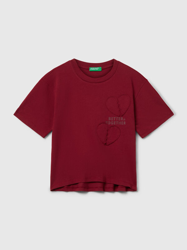 T-shirt with print and patch Junior Girl