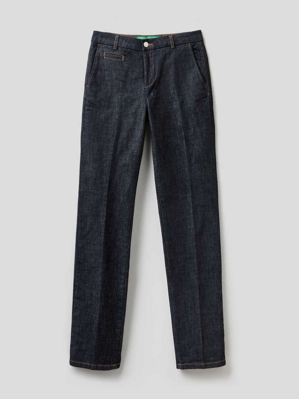 Stretch denim chinos image number 1