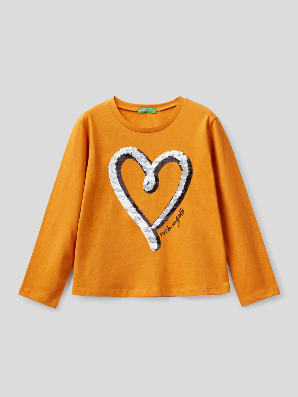 100% cotton t-shirt with sequins image number 2