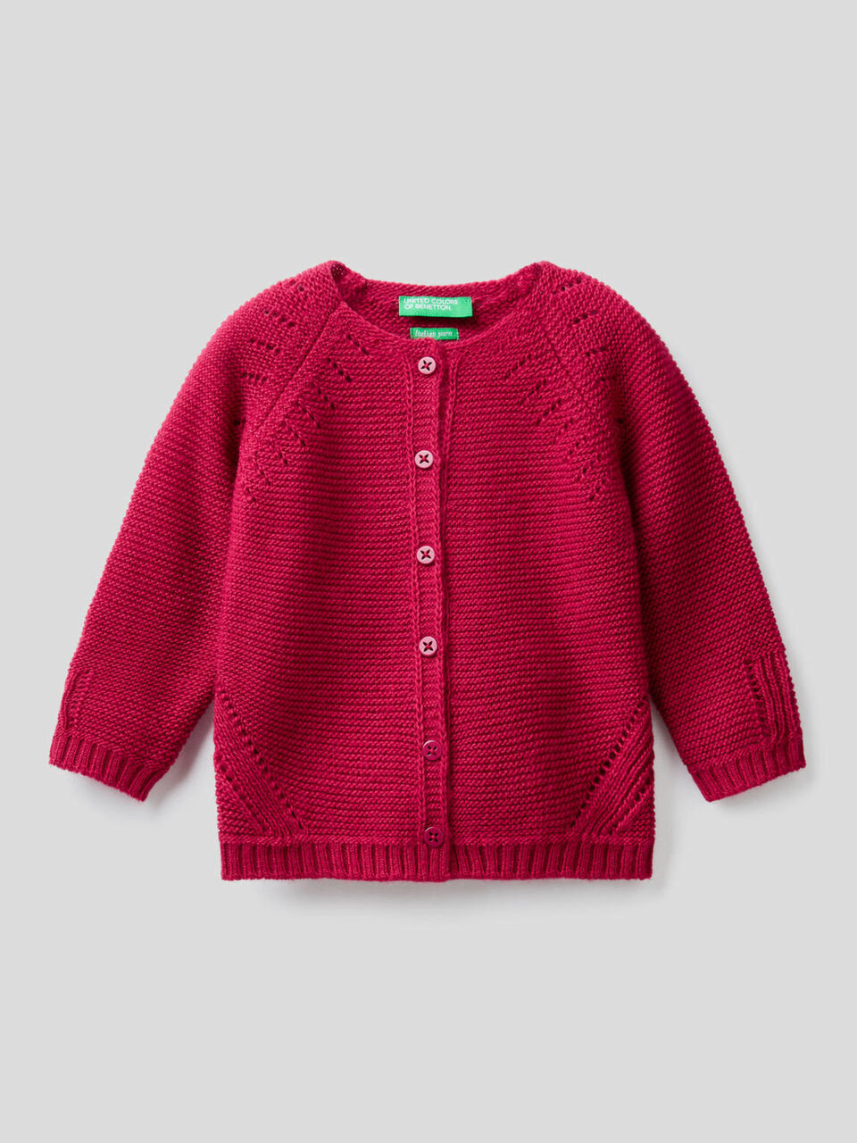Cardigan with perforated details image number 1