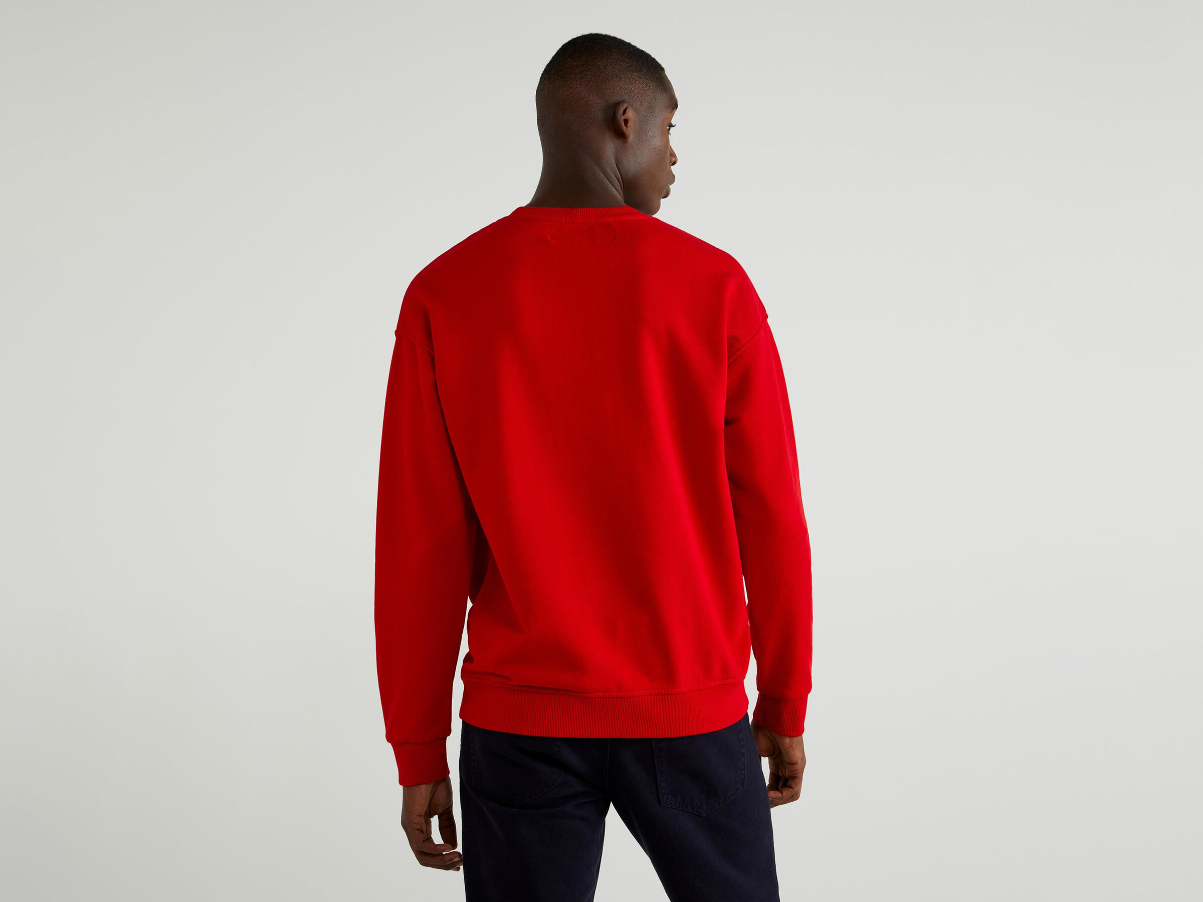 Sweatshirt in cotton with clashing band Men image number 2