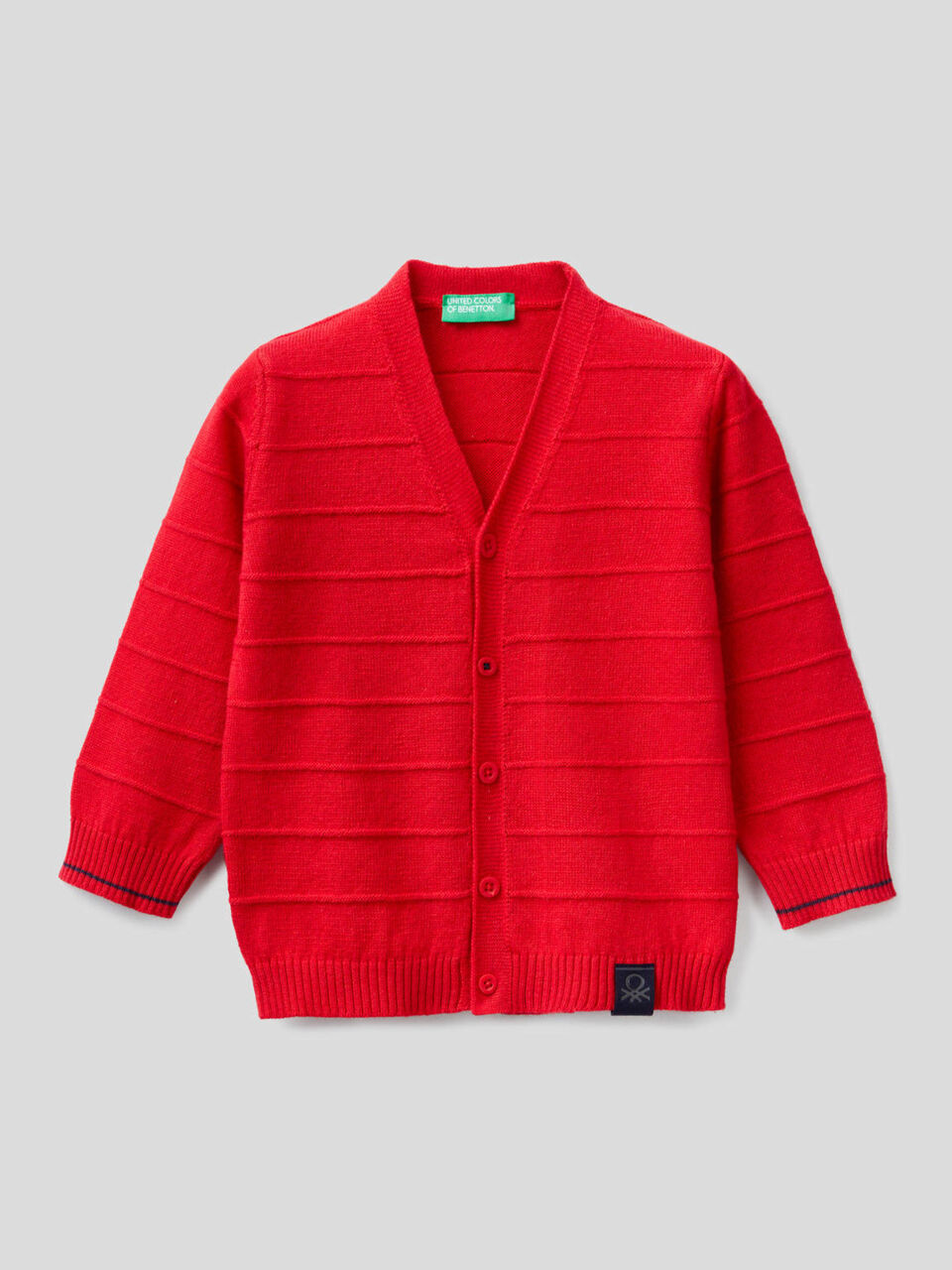 V-neck knit cardigan image number 1