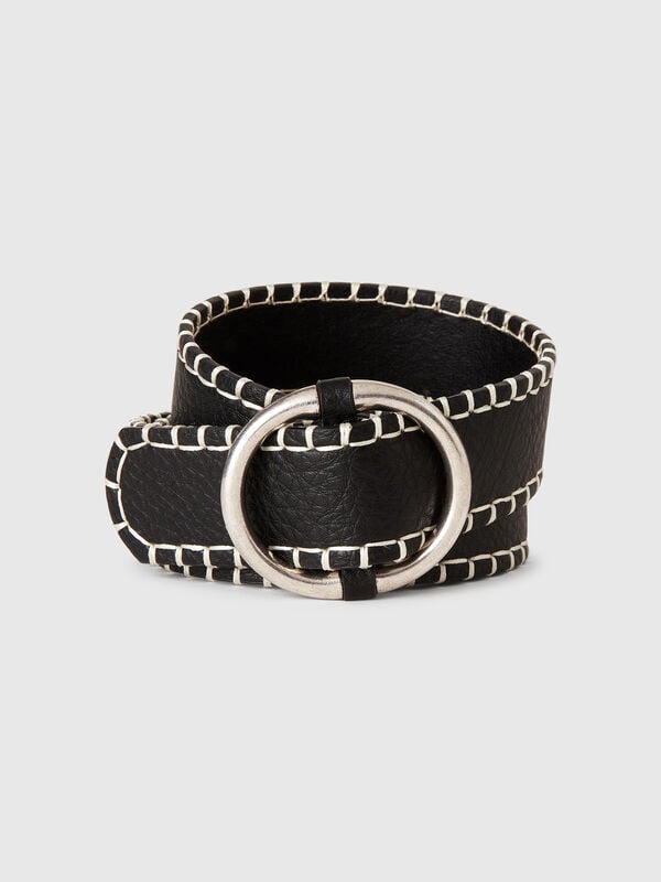 Thin belt in imitation leather Women