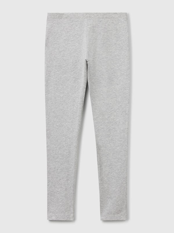 Stretch cotton leggings with logo Junior Girl