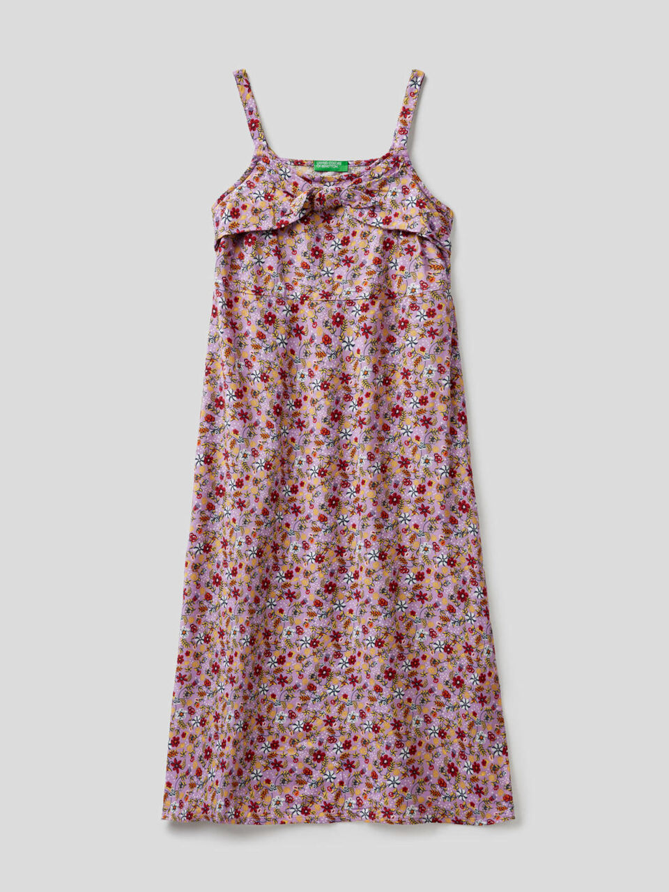 Long dress with floral print image number 1