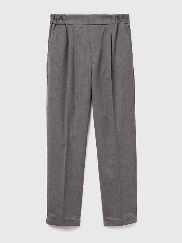 Pinstripe flannel trousers Pinstripe flannel trousers Women