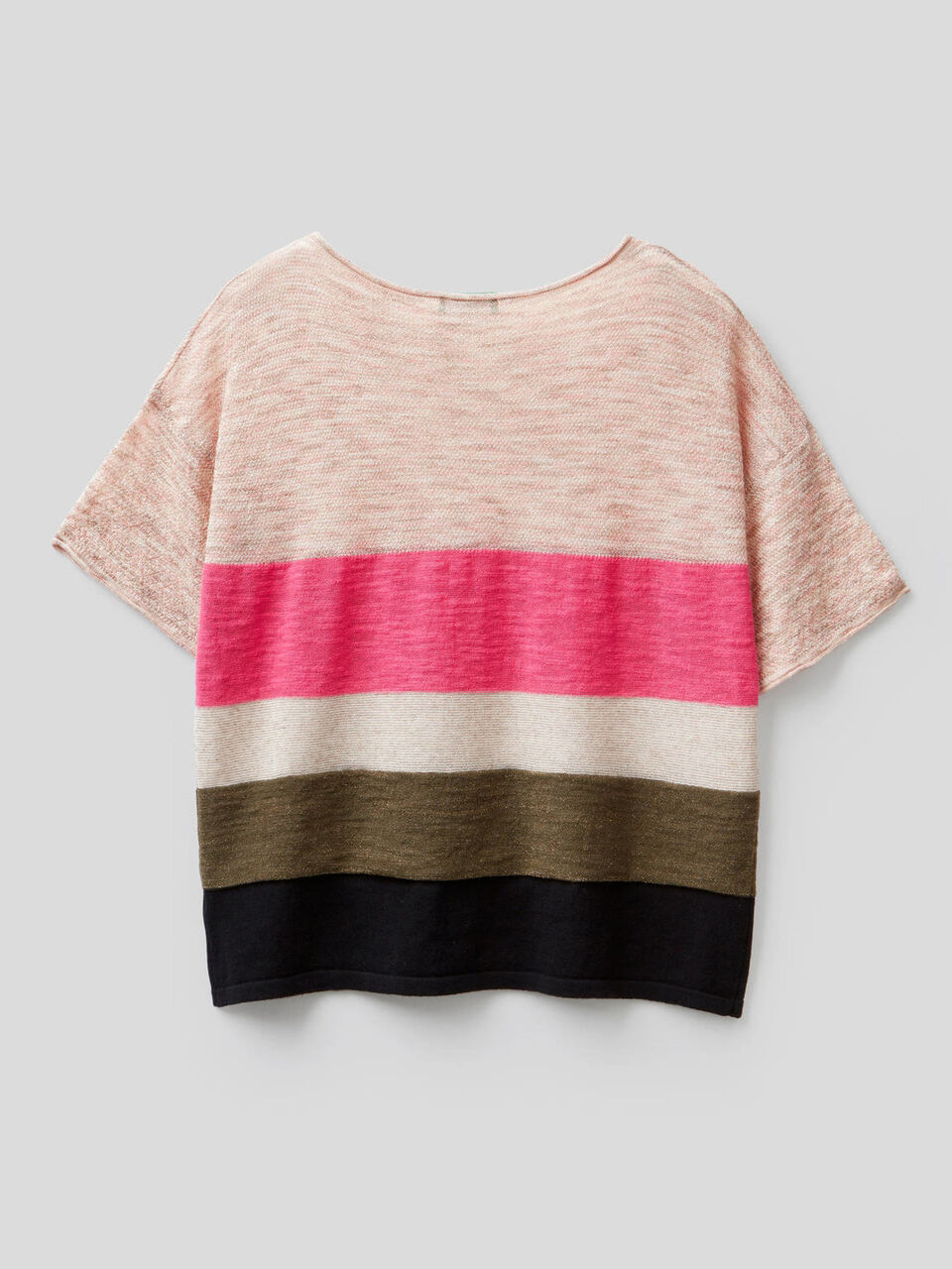 Striped sweater with yarn mix image number 2