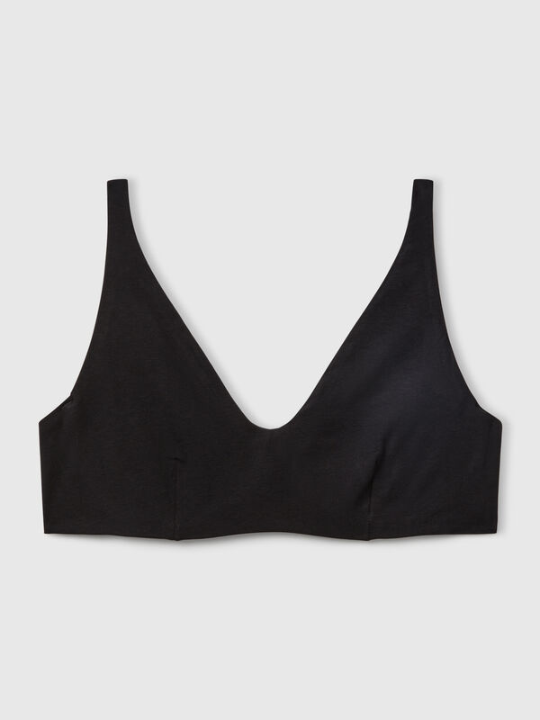 Bra with underwire in stretch cotton Women