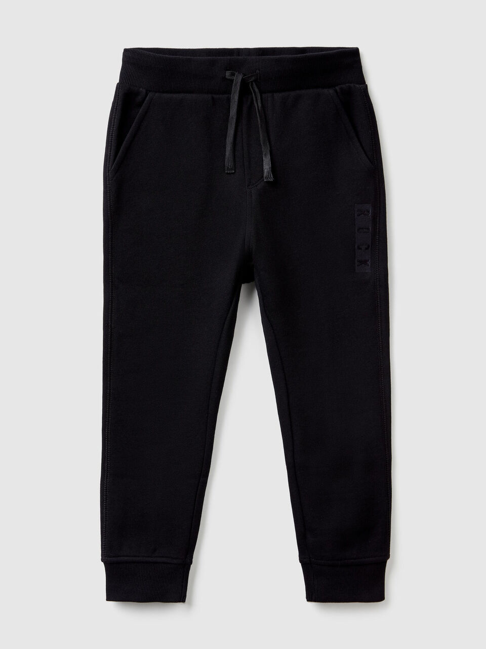 Joggers with embroidery and drawstring image number 1