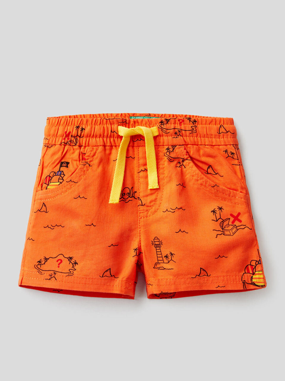 Shorts with treasure island print image number null