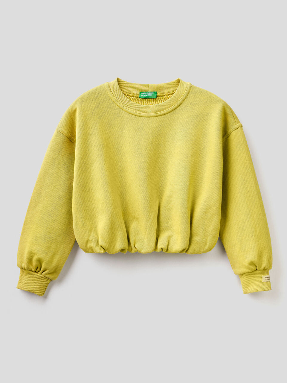 Cropped sweatshirt in organic cotton image number 1