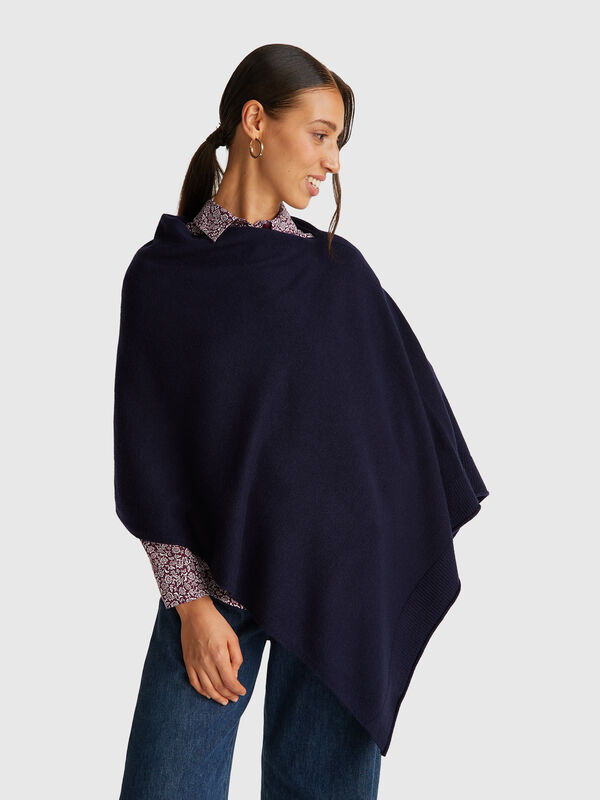 Cashmere blend poncho Women