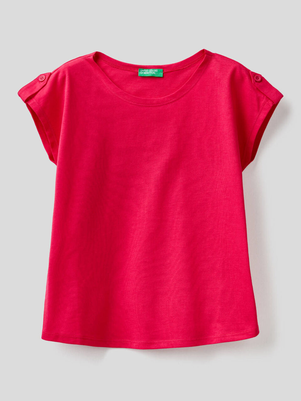 100% cotton solid color t-shirt image number 1