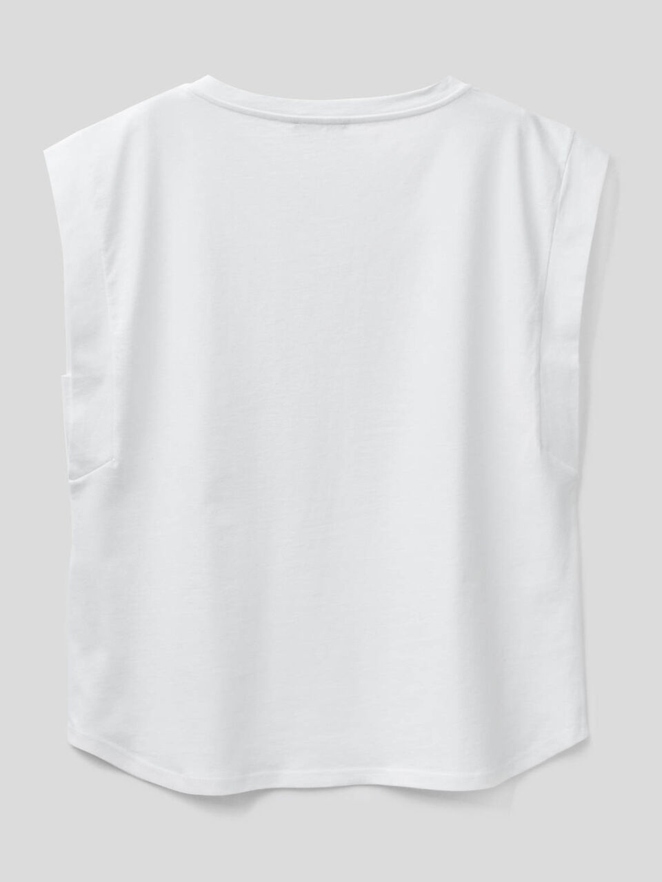 Cotton t-shirt with cap sleeves image number 2