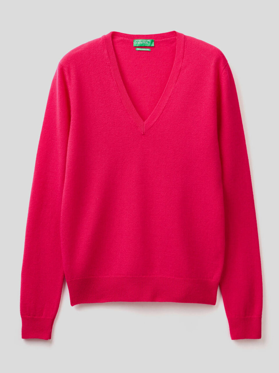 V-neck sweater in pure virgin wool image number 1