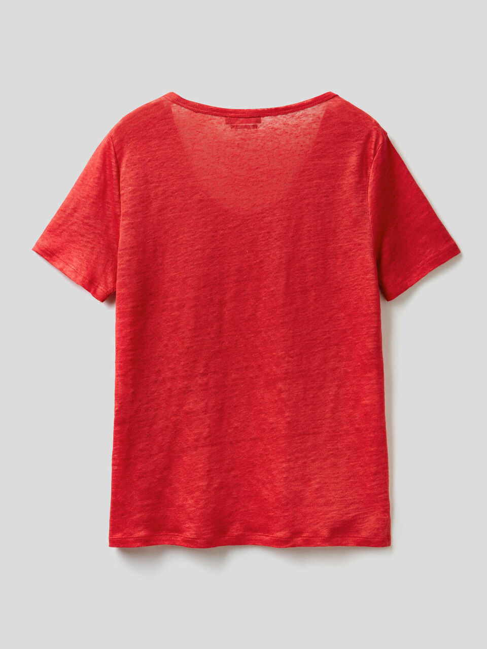 Crew neck t-shirt in pure linen image number 2