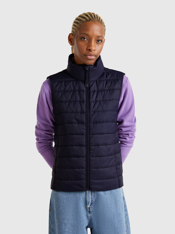 Sleeveless slim fit jacket with padding Women