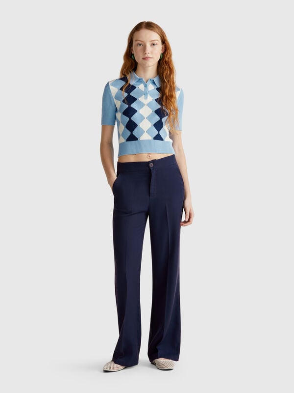 Trousers in pure lyocell Women