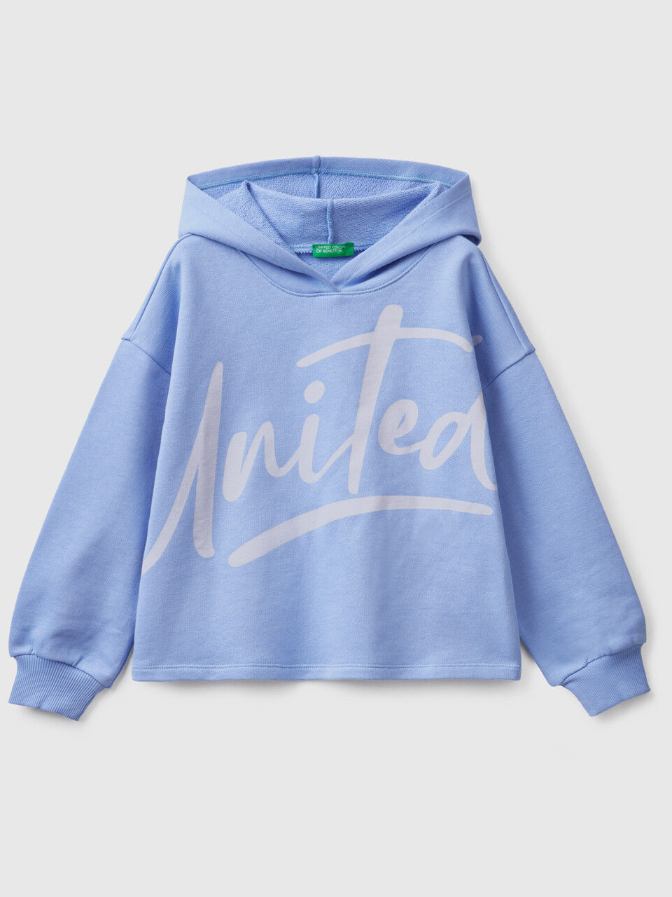 Cropped sweatshirt with hood
