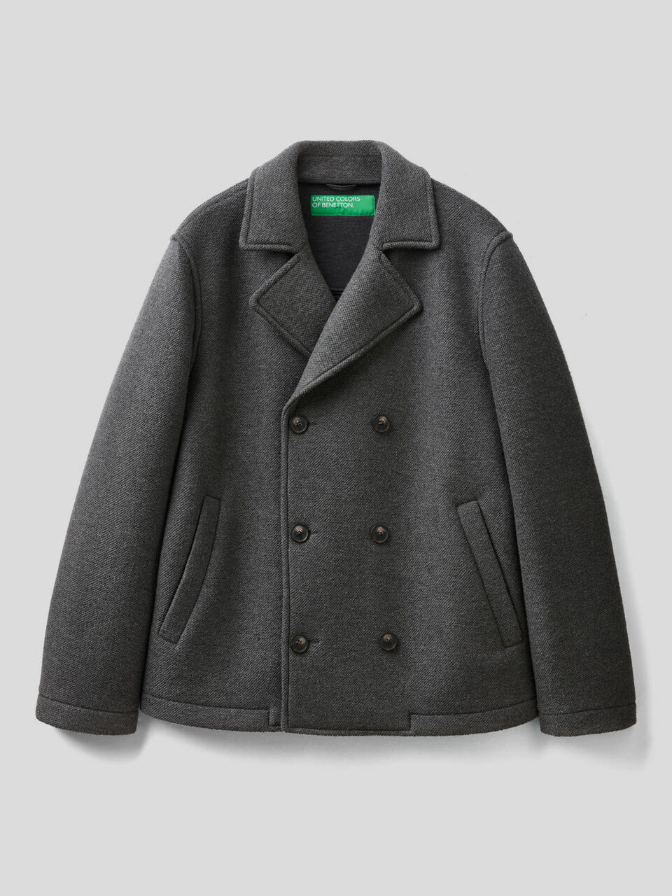Short double-breasted coat image number 1