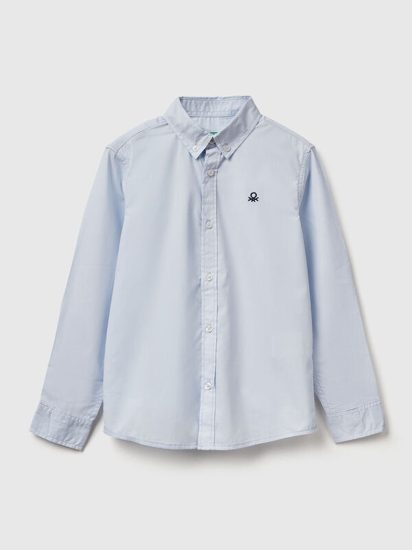 Sky blue button-down shirt Junior Boy