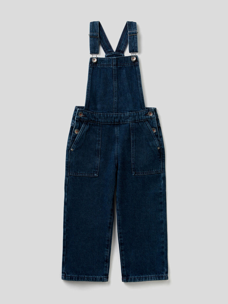 Denim overalls in pure cotton image number 1