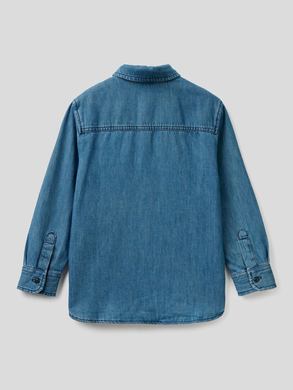 Jean shirt in 100% cotton image number 2