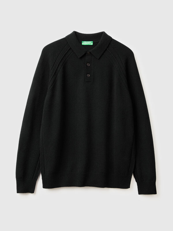 Polo in pure Merino wool Men