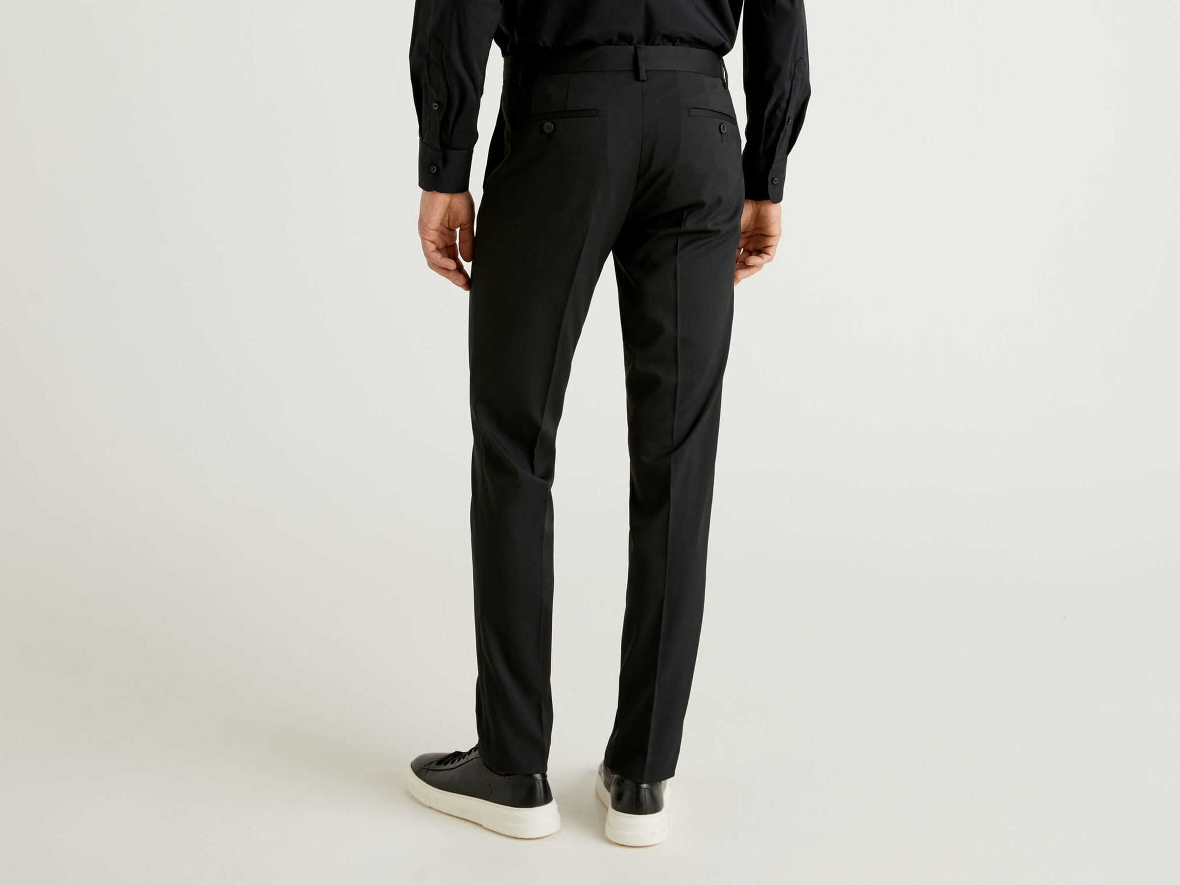 Slim fit trousers with crease Men image number 1