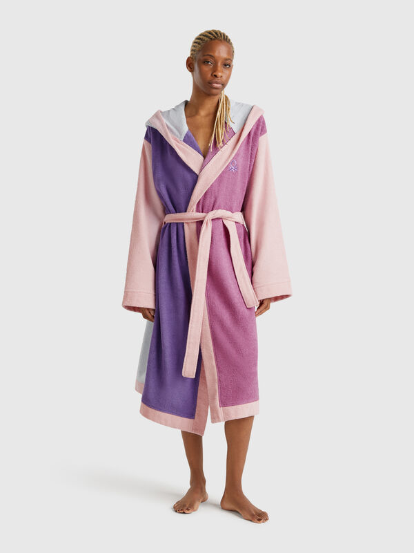 Color block bathrobe