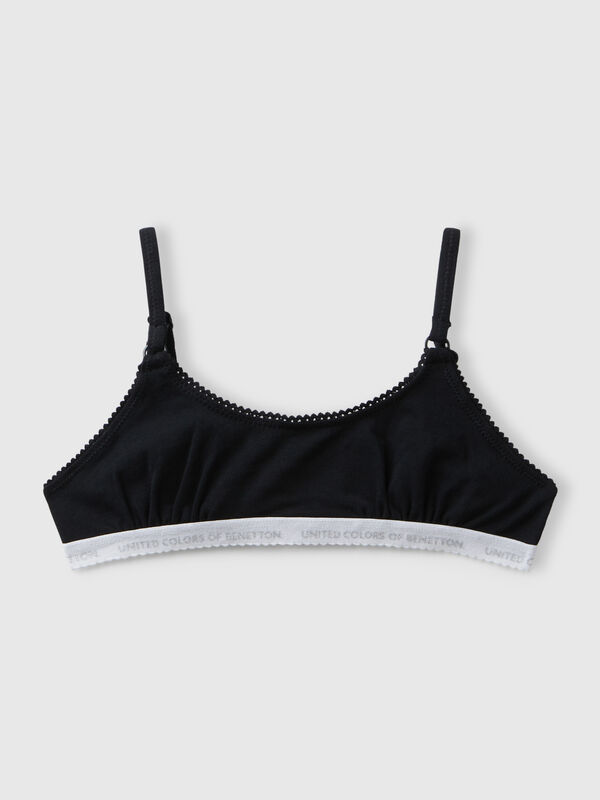 Two bras in stretch cotton. Junior Girl
