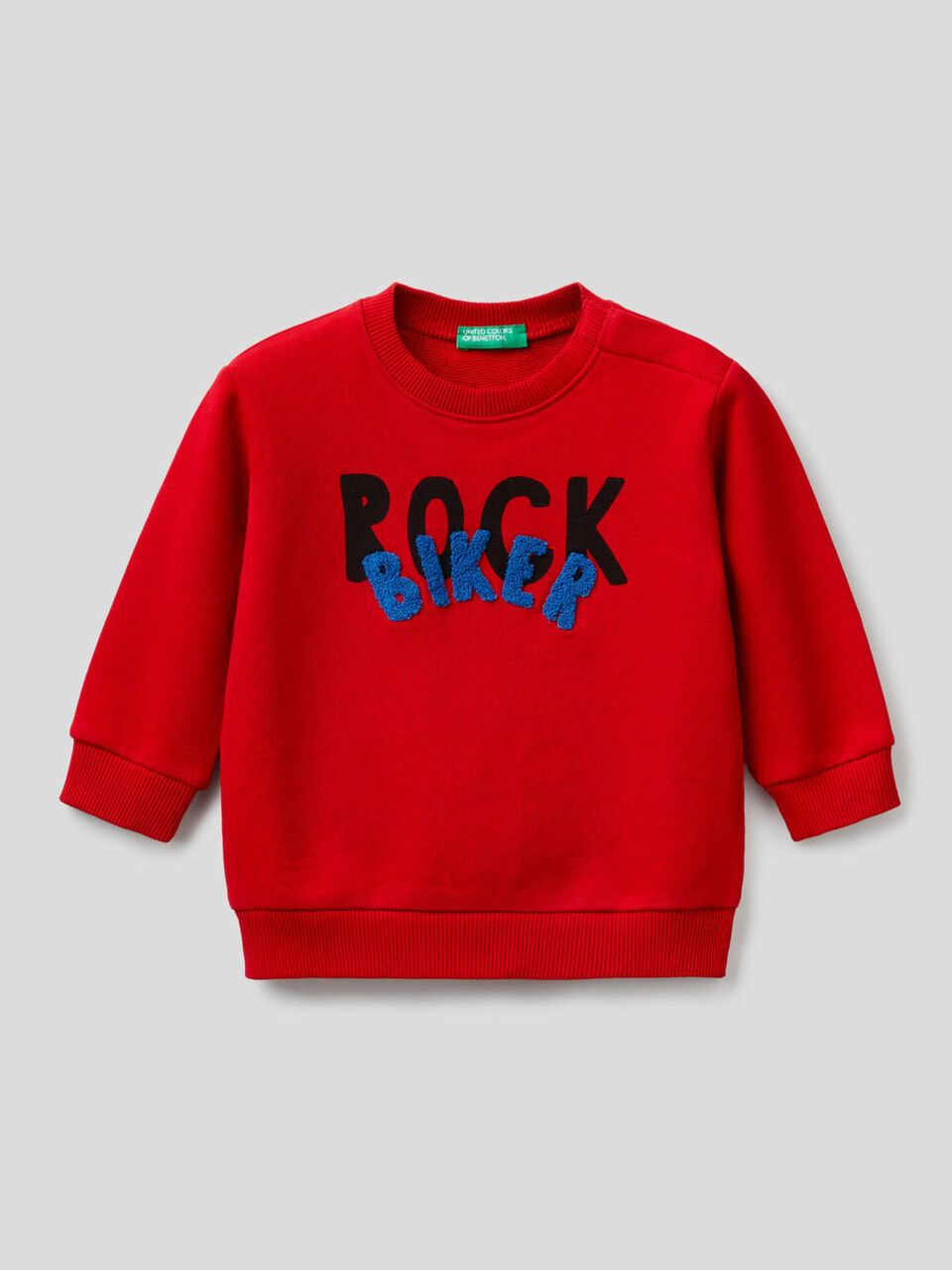 100% cotton sweatshirt with print and embroidery image number 1